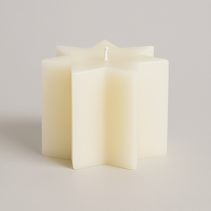 Elfenbein Paraffin Kerze | Sternkerze - Sternkerze
