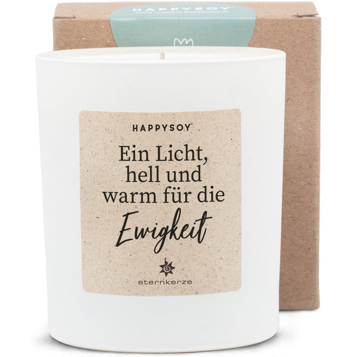 Ein Licht hell und warm für die Ewigkeit - Sternkerze