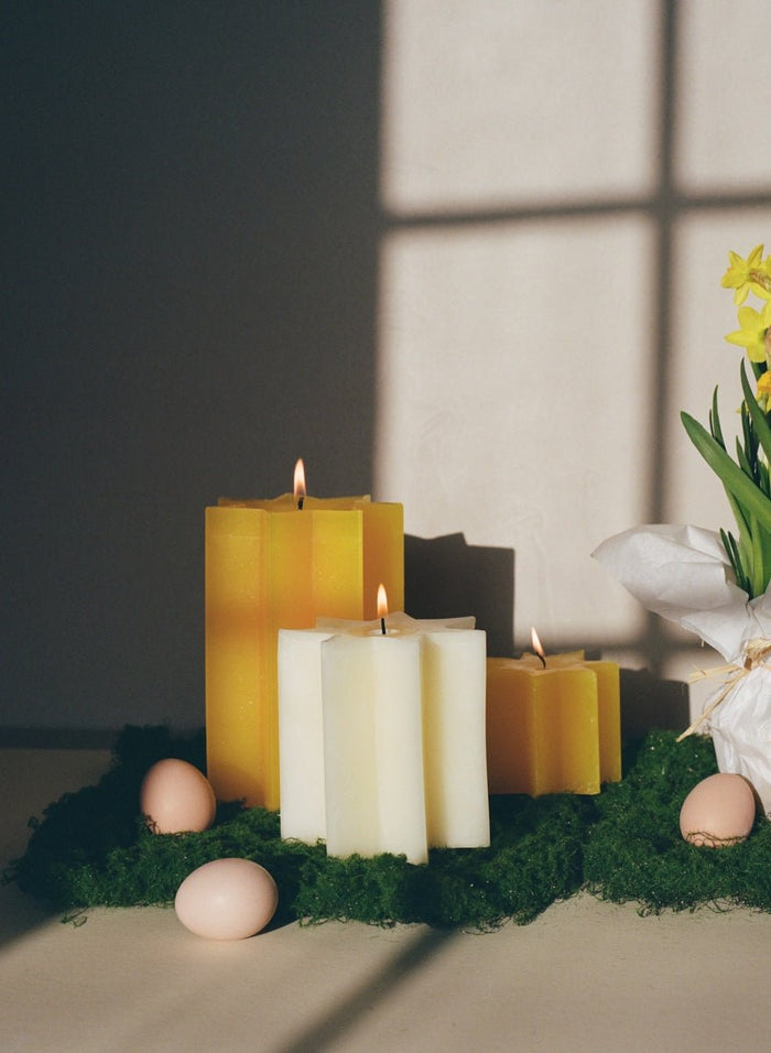 Frohe Ostern - Sternkerze