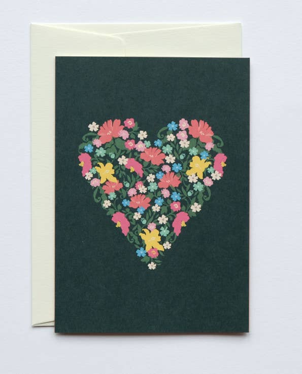 Grusskarte Floral Heart - Sternkerze