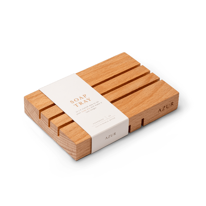 Seifenschale aus Holz - Sternkerze